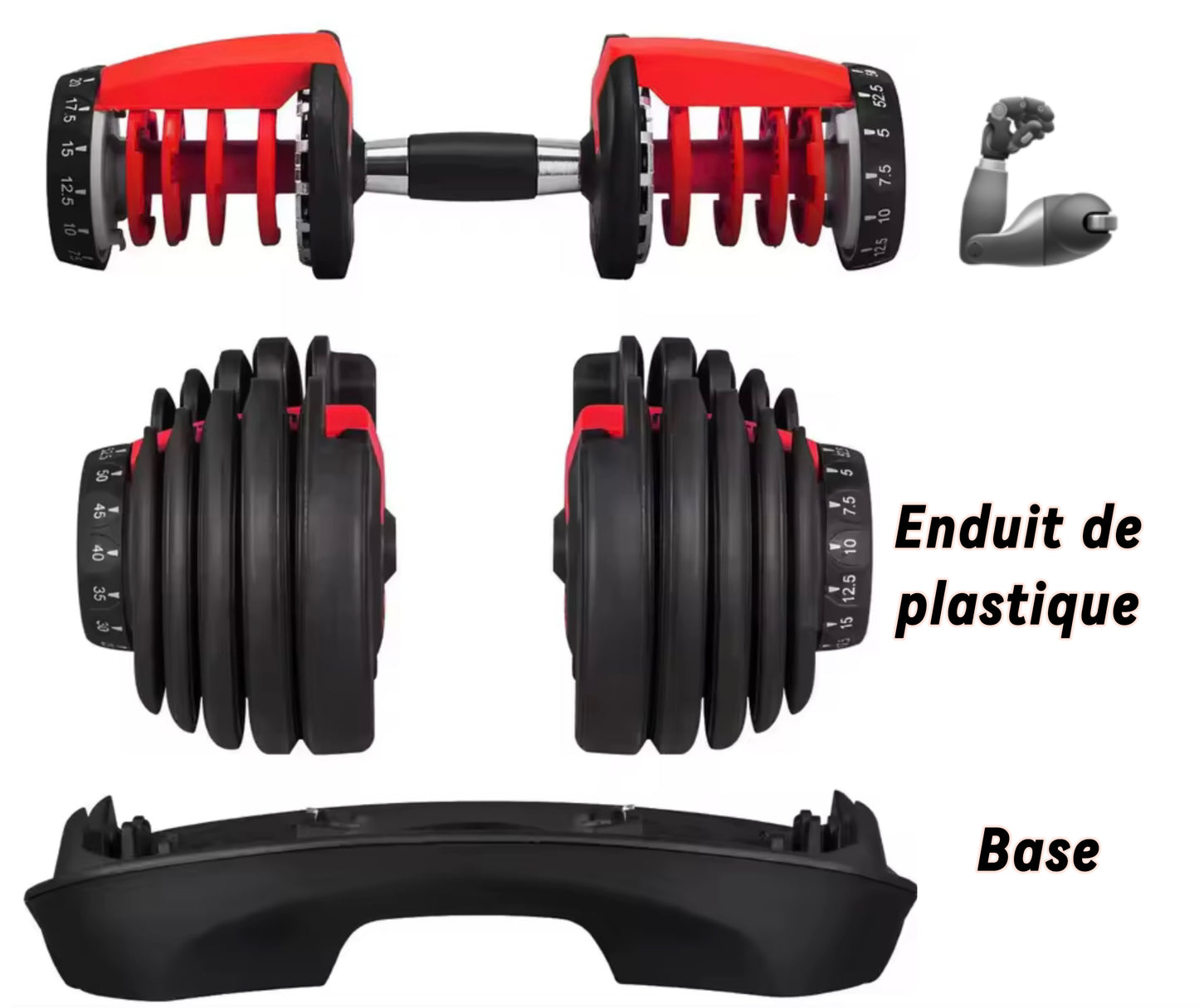 PowerGrip™ – Haltère Réglable