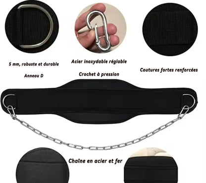 PowerBelt™ – Ceinture de Musculation avec Chaîne