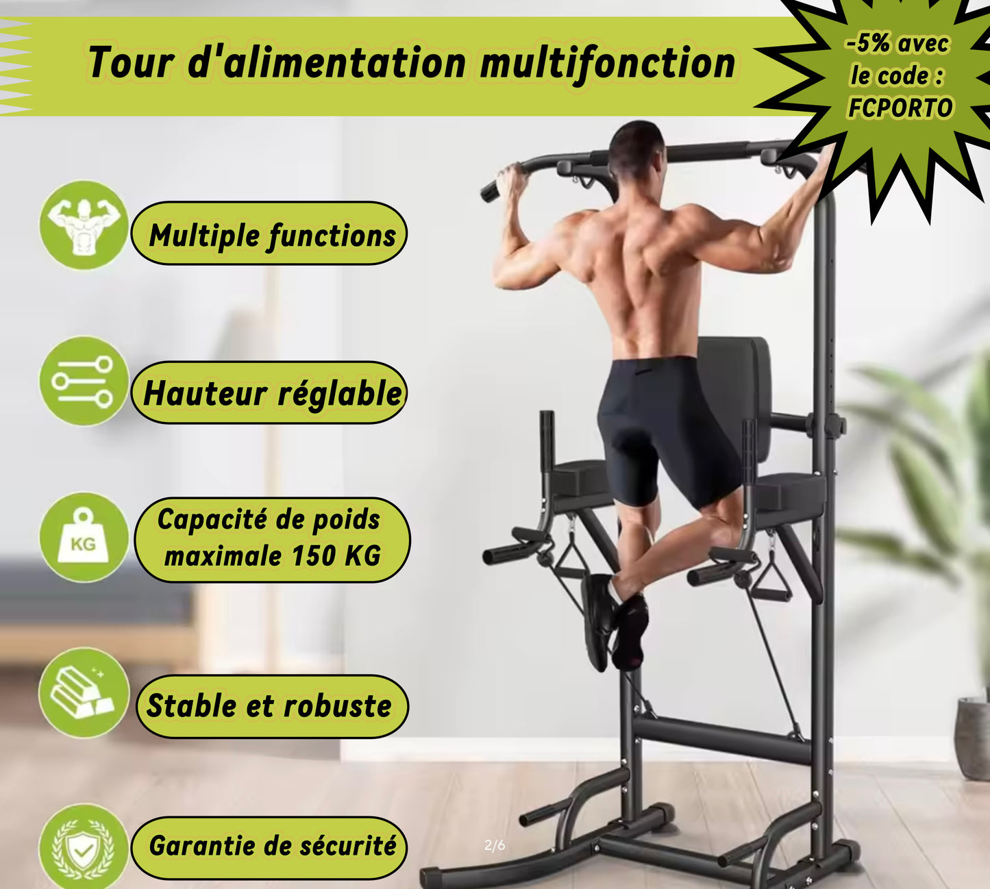PowerTower™ – Station de Traction Multifonctionnelle