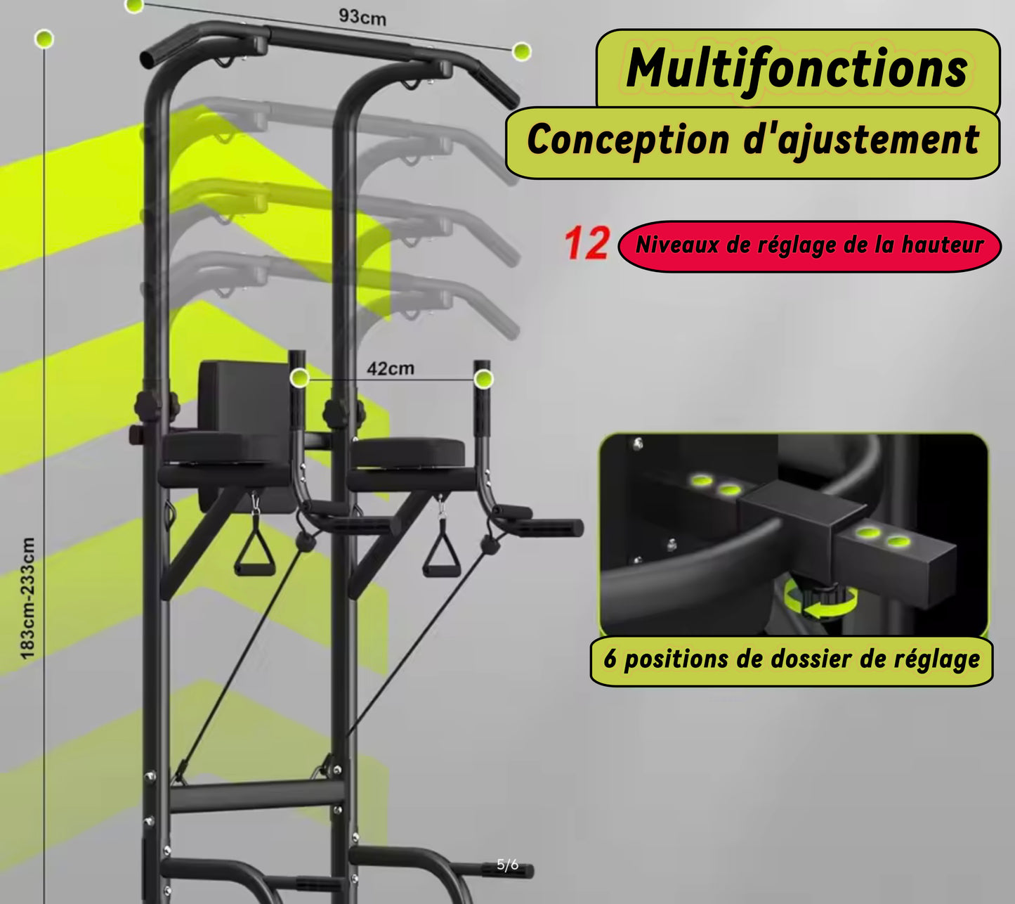 PowerTower™ – Station de Traction Multifonctionnelle